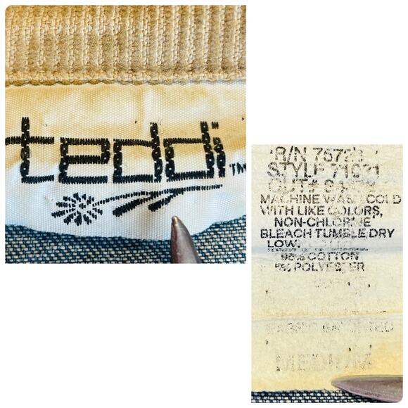 Teddi Vintage Blue Denim Embroidered Lakefront Up North Rustic Button Jacket M - Picture 10 of 11